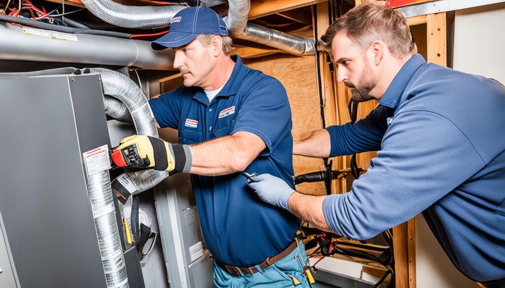 What are the steps of installing a furnace?